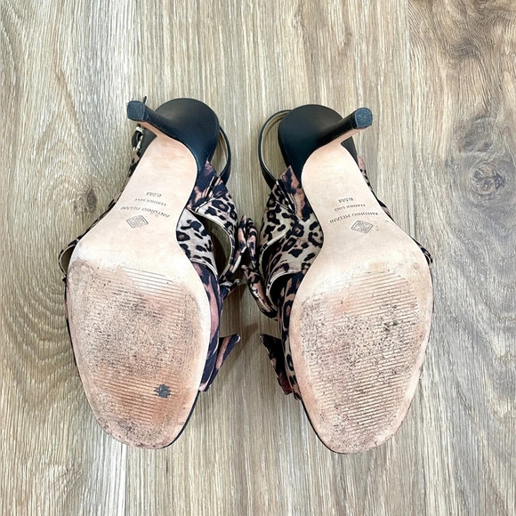 Antonio Melani Leopard Print Open Toe Sandal  Heel Women Shoe Size 8.5 EUC - Picture 5 of 6